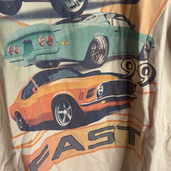 Burn out fast classic muscle cars tshirt oversized - Picture 9 of 10